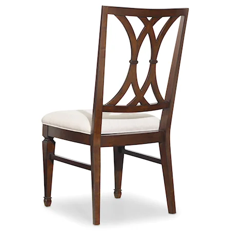 Splat Back Dining Side Chair with Tapered Legs